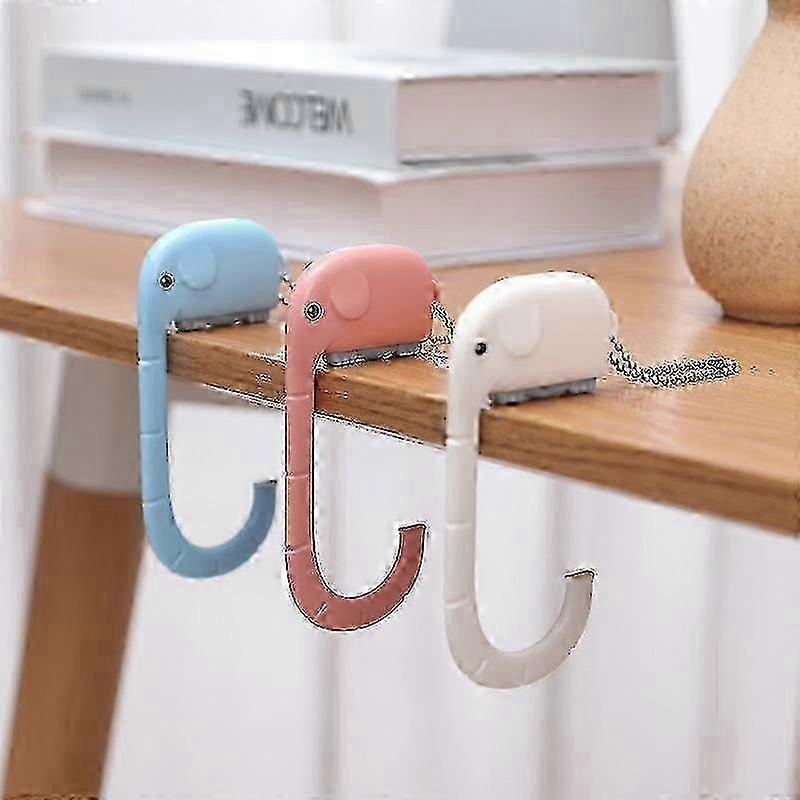 2pcs Cute Elephant Purse Hooks - Portable for Table & Travel