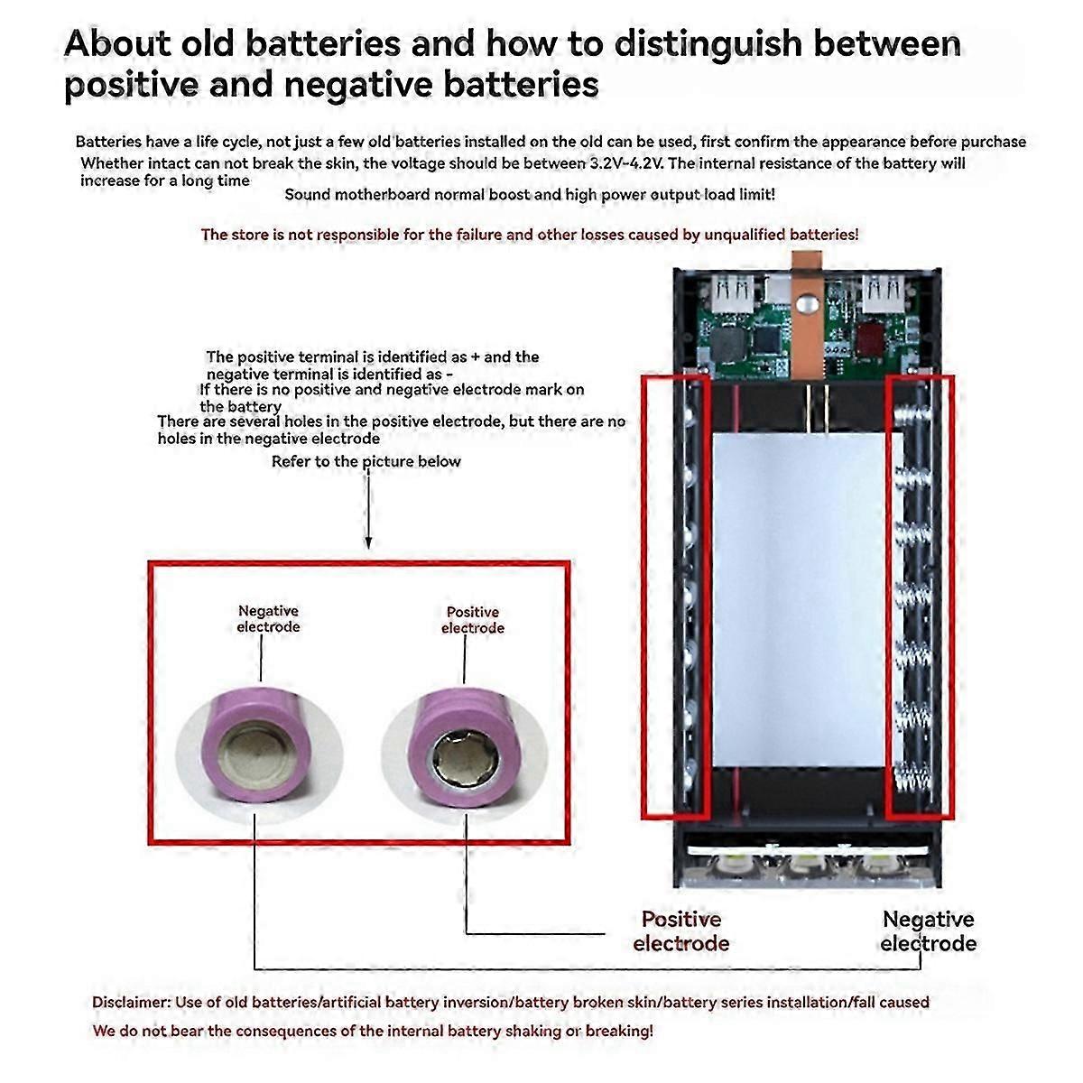 Portable DIY Power Bank Case for 21x18650 Batteries Portable External Battery Box for Mobile Phone C