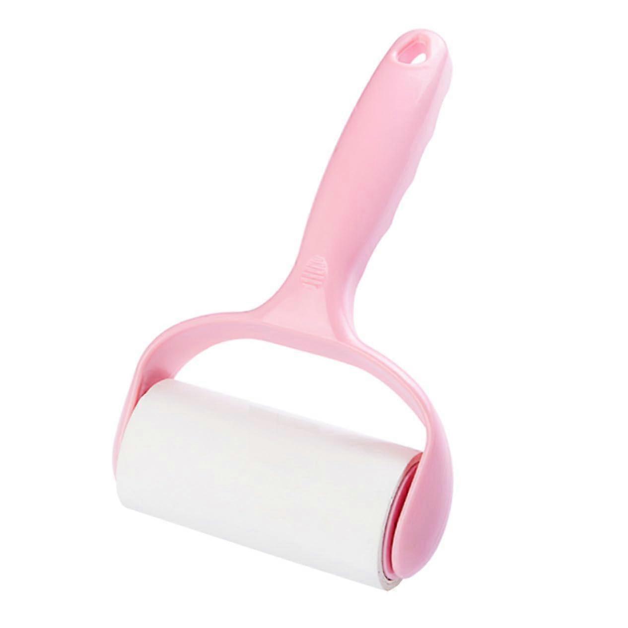Sticky Hair Roller Lint Remover Refill With Strong Adhesive For Clothes Furniture And Car Easy Change Y Handle Pink