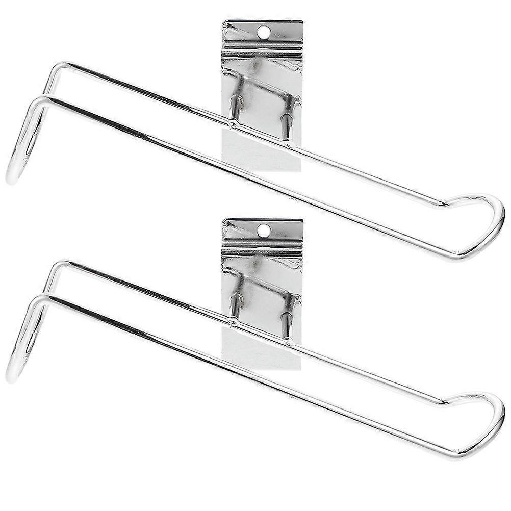 Roller Skate Holder for Storage Use 2Pcs Stainless Steel Silver Wall Mount