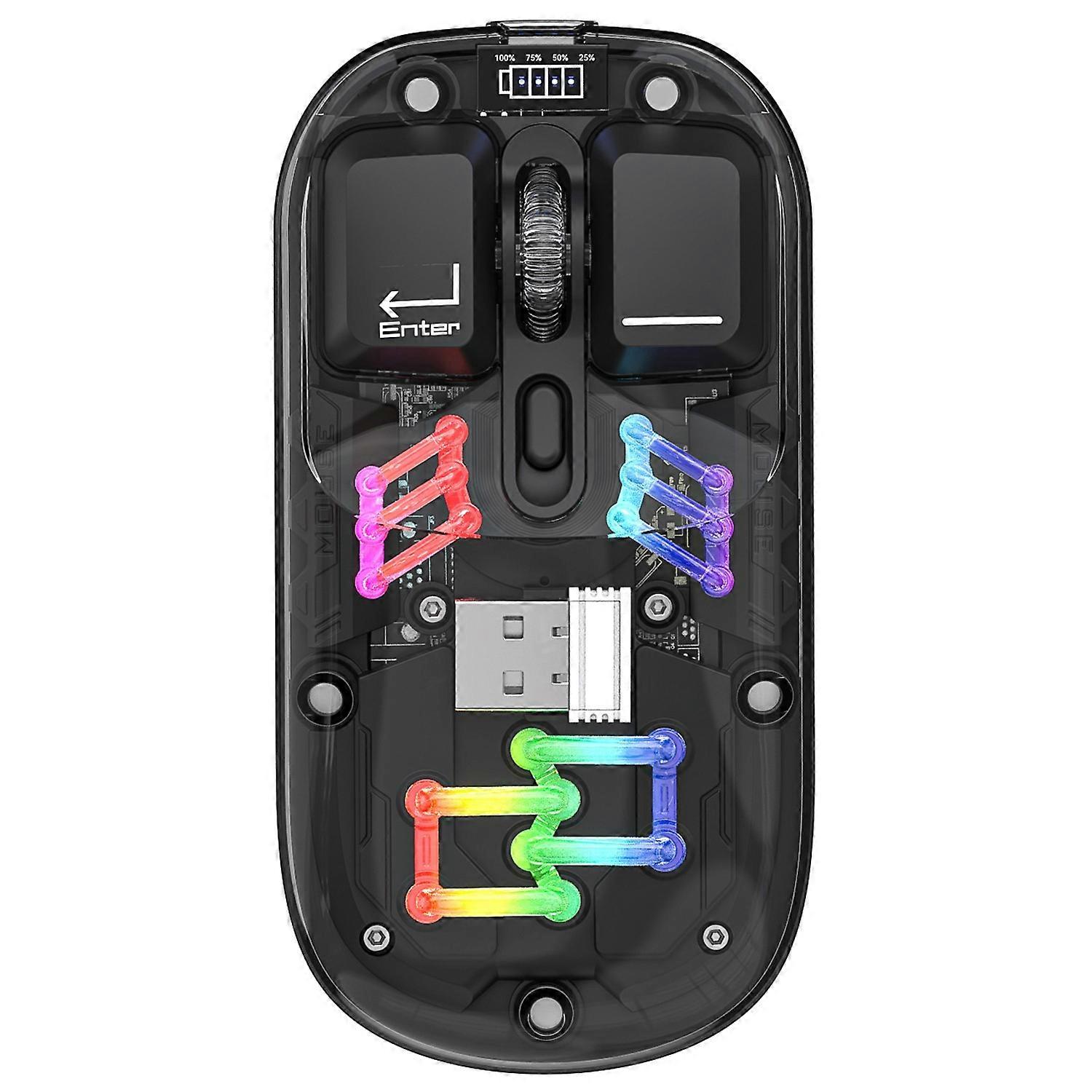 Rechargeable Computer Mouse Wireless Dual-Mode Mouse for Gaming Office Work