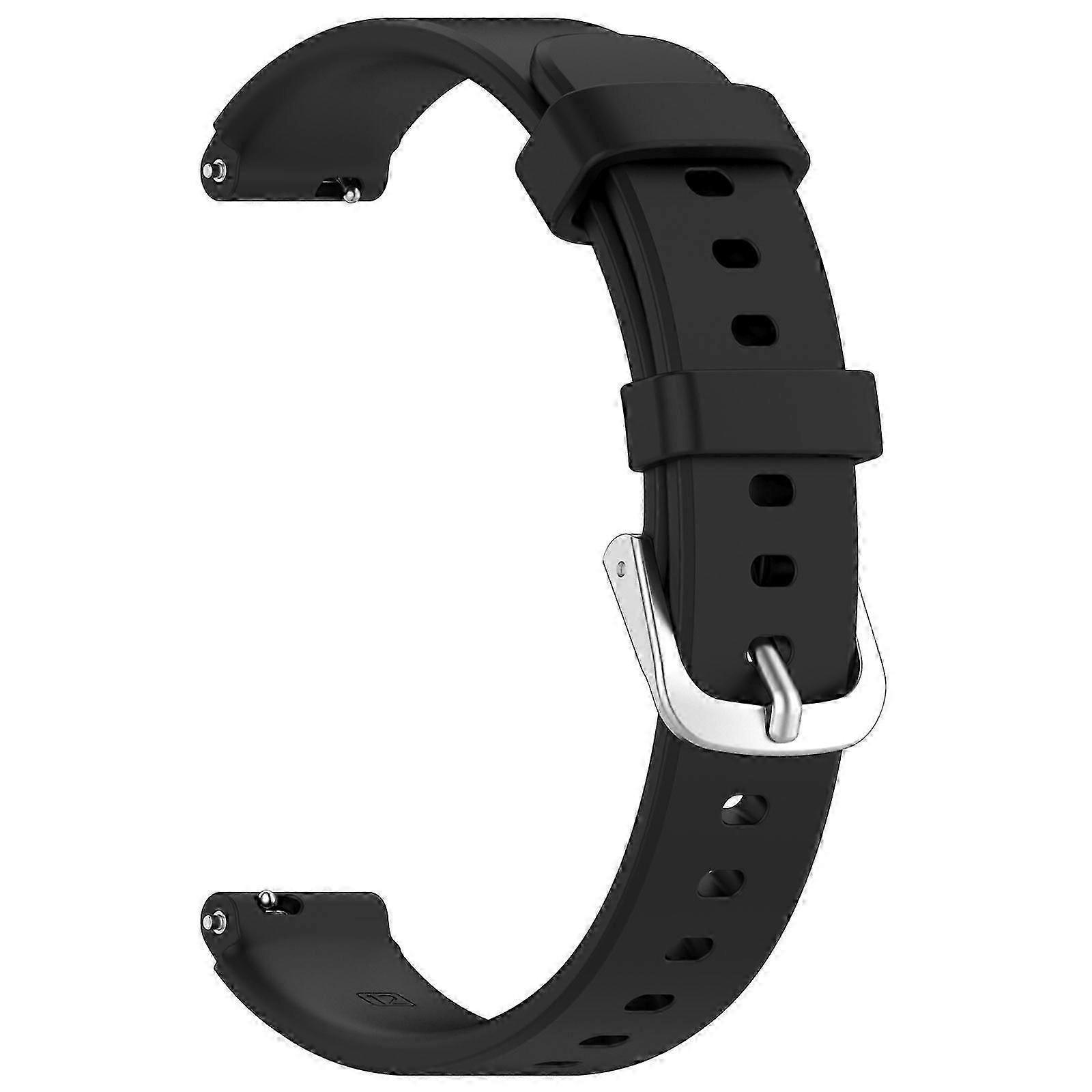 Universal Solid Color Silver Buckle Silicone Watch Band 12mm