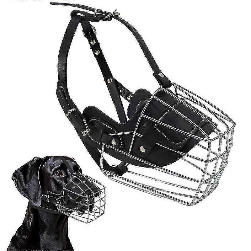Extra Large Breathable And Drinkable Metal Basket Muzzle Designed For Great Dane To Prevent Biting
