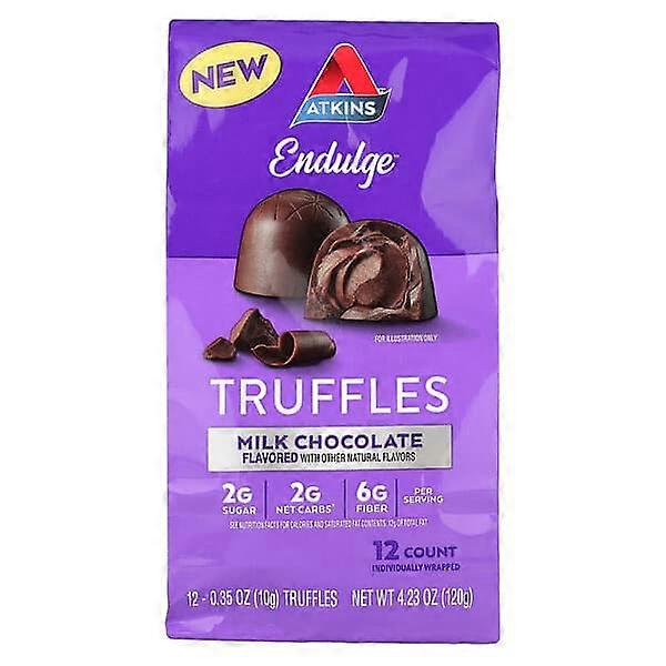 Atkins, EndulgeÃ¢ÂÂ¢, Truffles, Milk Chocolate, 12 Count, 0.35 oz (10 g) Each