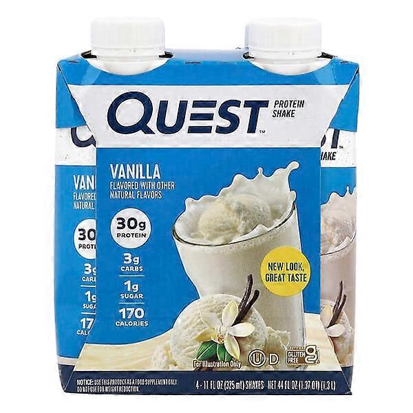 Quest Nutrition, Protein Shake, Vanilla, 4 Shakes, 11 fl oz (325 ml) Each