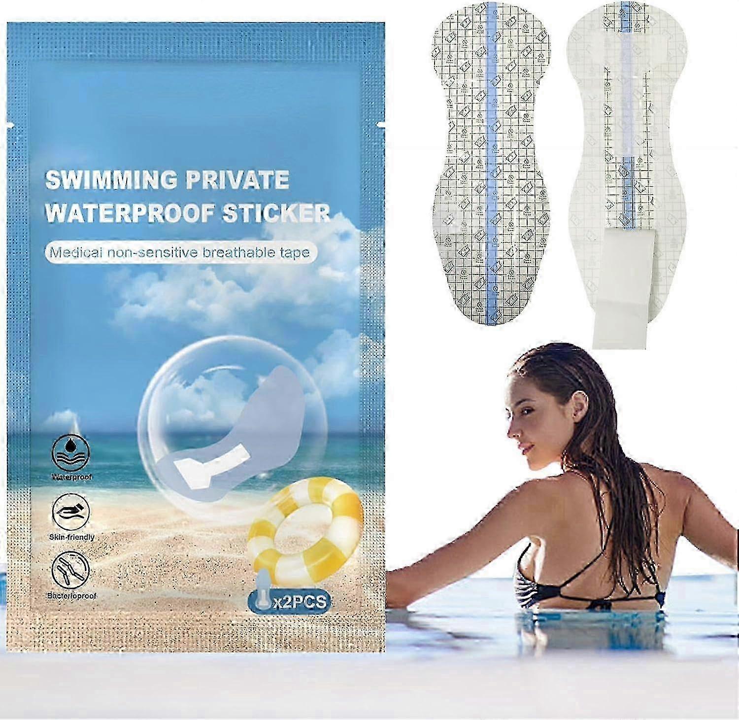 דבק מגן היגייני לבגדי ים - בטנה שקופה מפוליאוריטן להיגיינה נשית, מדבקת שחייה ניידת, מדבקת בגדי ים בטוחים לבנות