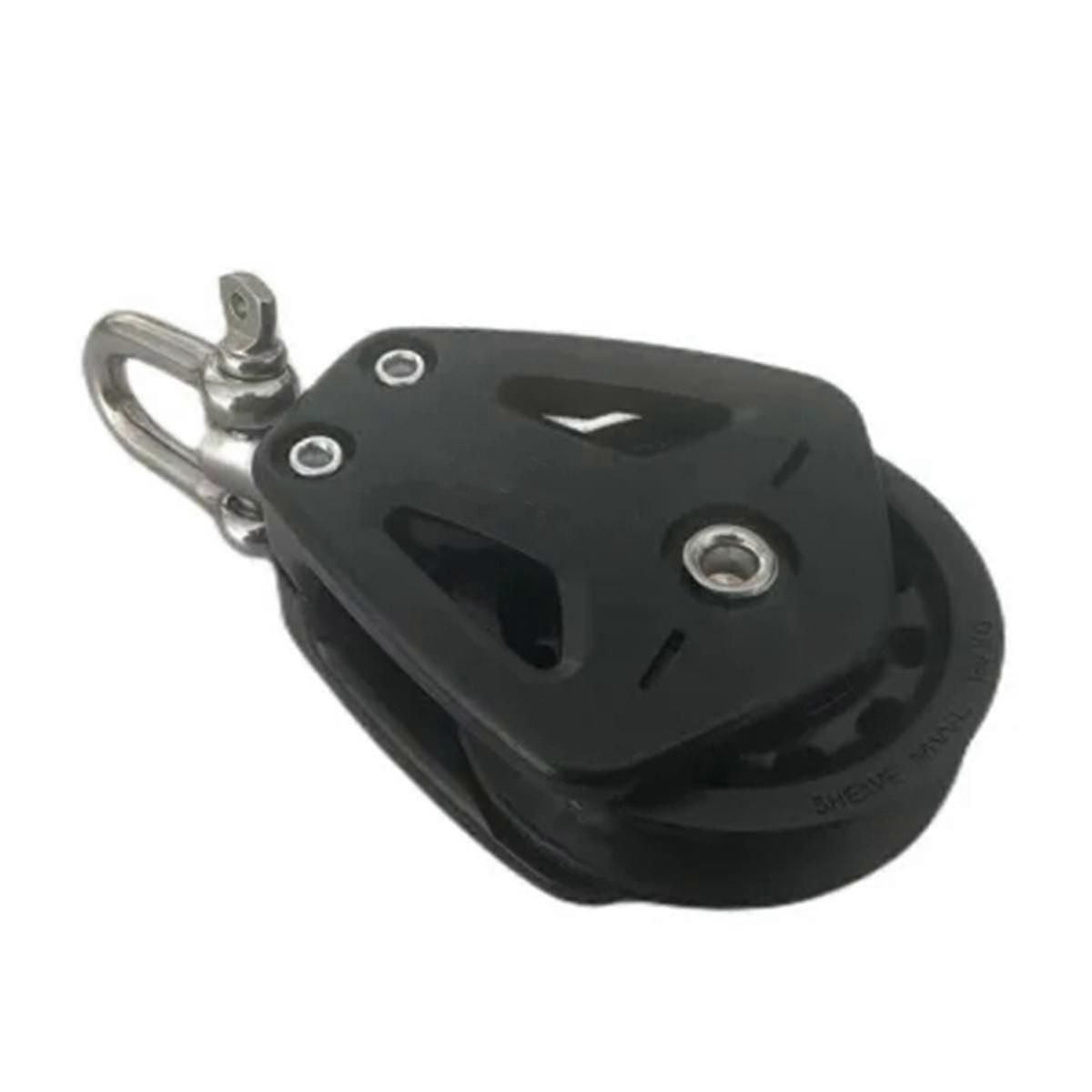 High Load Sheave Block Universal-Head Single Pulley Swivel Shackle Sailboat Plain Bearing Block Rope