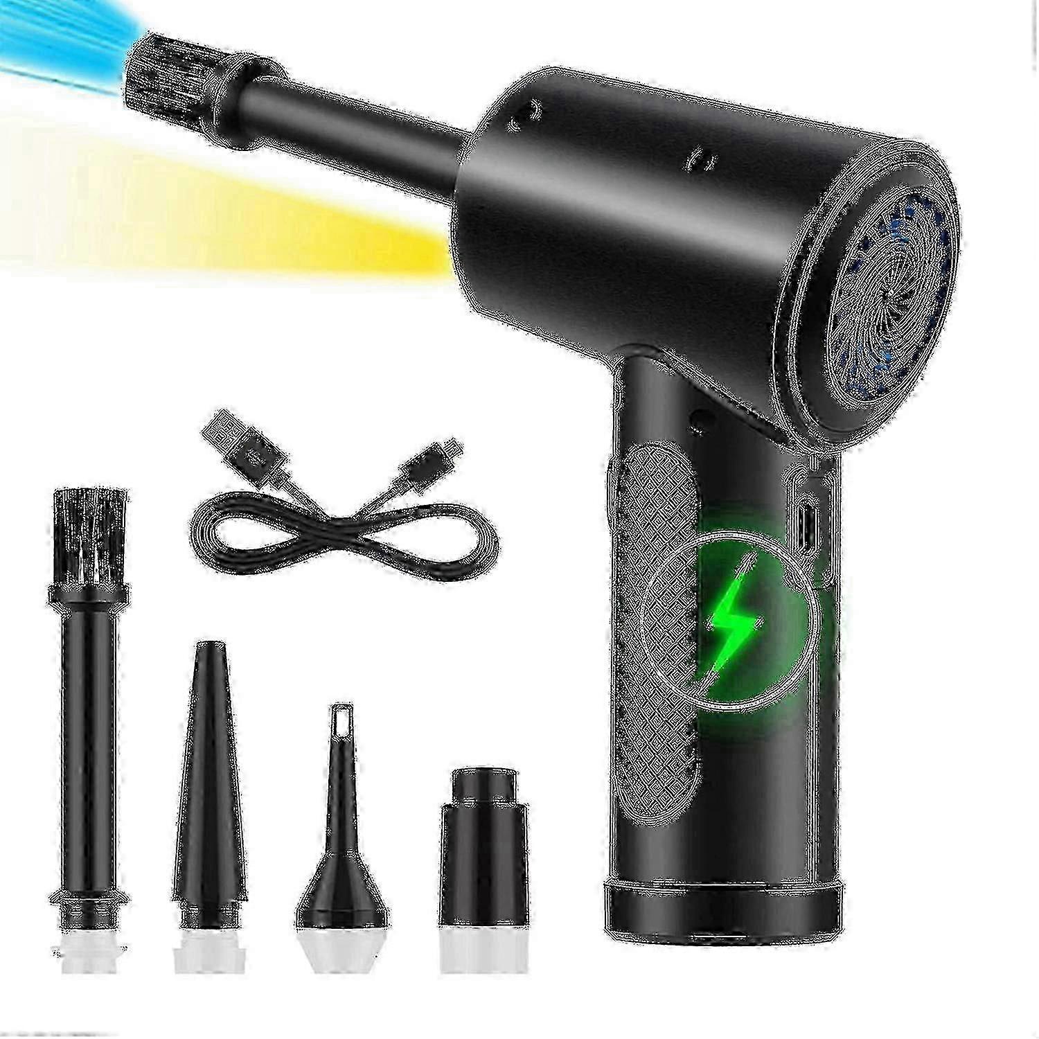 Compressed Air Duster Canned Air Electric Cordless Air Duster Computer Keyboard Cleaner,powerful 51 Cs