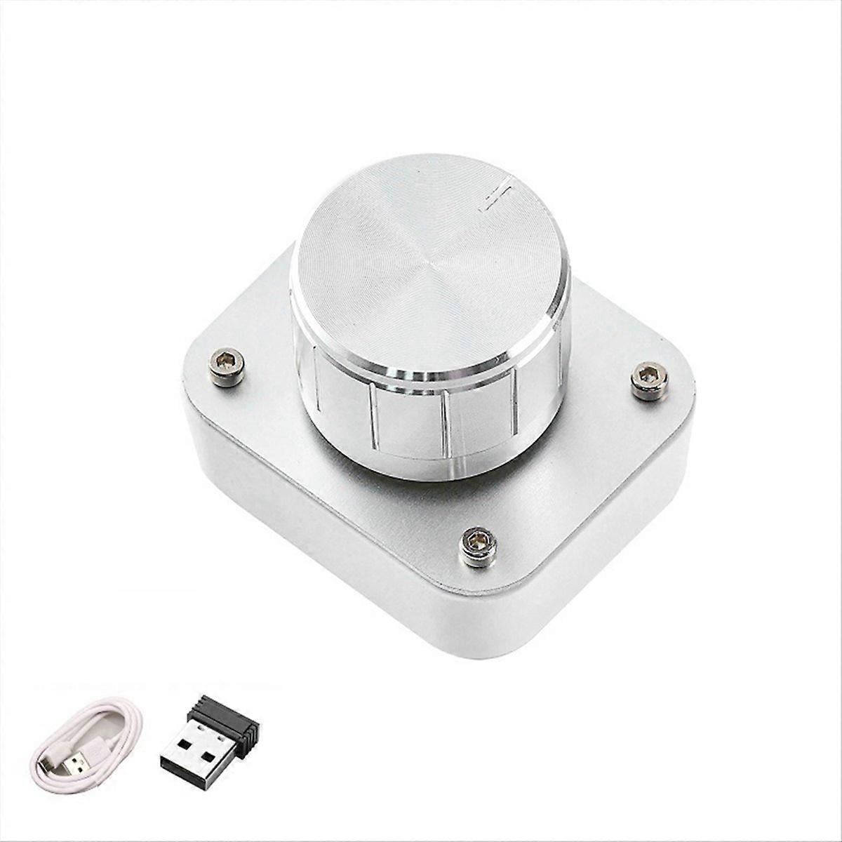 3Mode USB/2.4G/Bluetooth Single Knob Volume Controller Silver