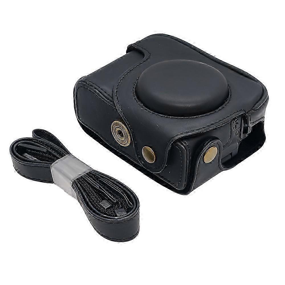 PowerShot G12 G11 G10 Camera Bag, Anti-Scratch PU Leather Case with Shoulder Strap