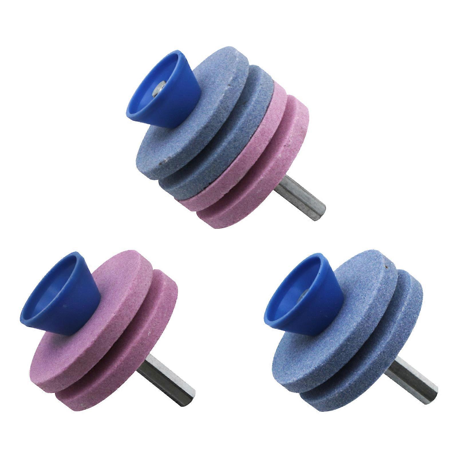 Professional Grades Multi Level Sharpening System With Sandstone Grinding Discs For Agricultural Power Tool Blades Multicolor