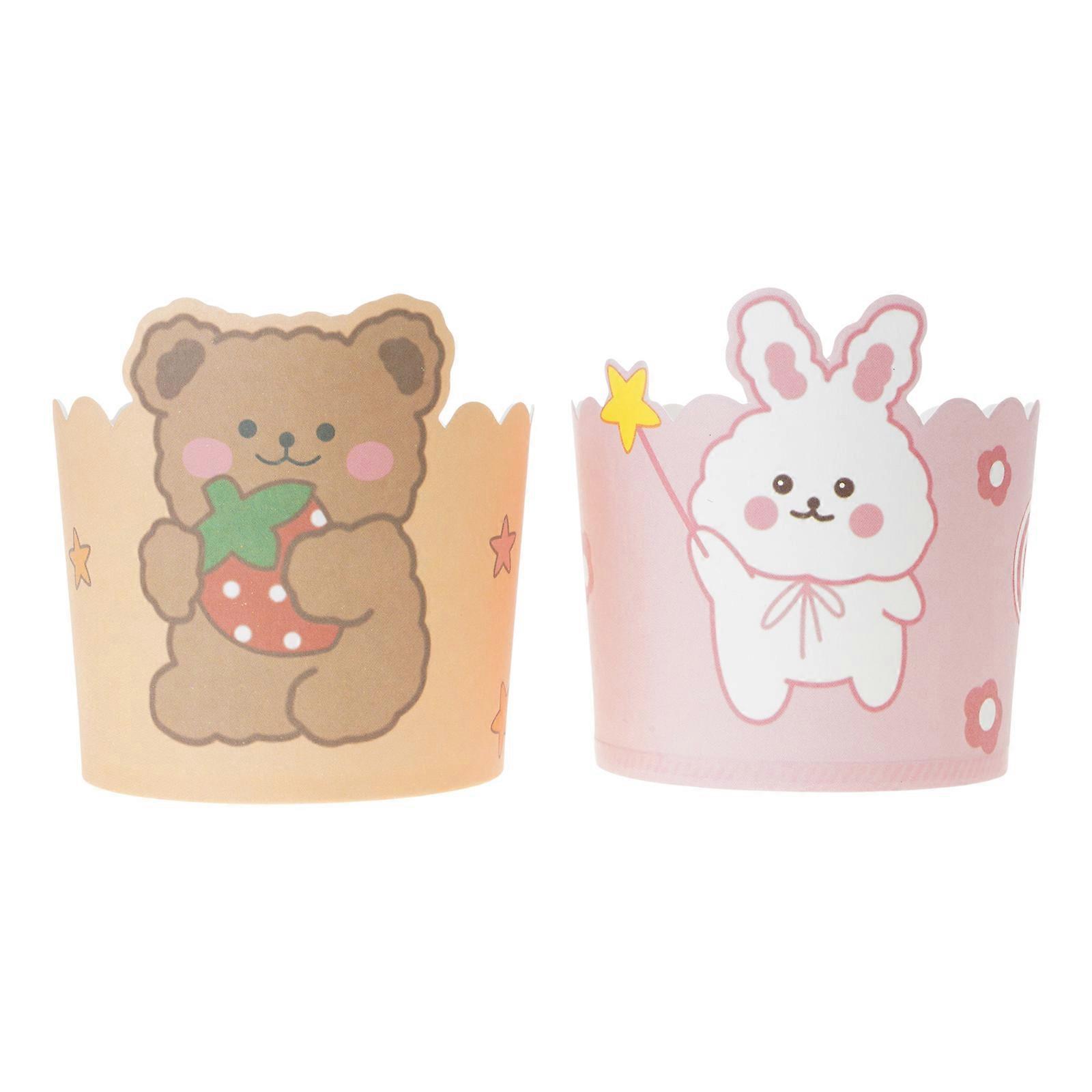 50 Pieces Elegant Charm Cupcake Molds for Creative Baking Projects Supplies and Special Event With Diverse Patterns Multicolor