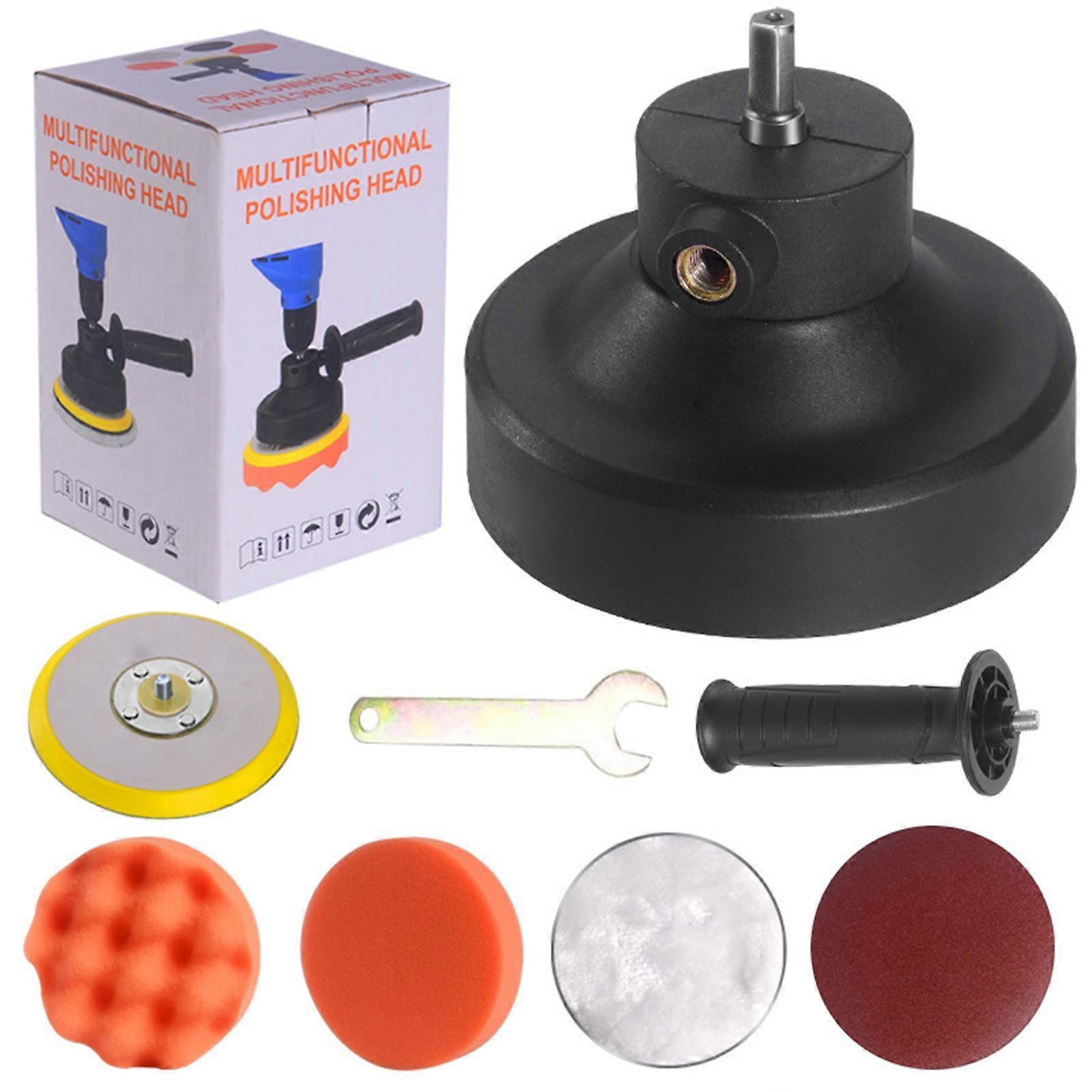 Car polisher kit for DA machine conversion and polishing