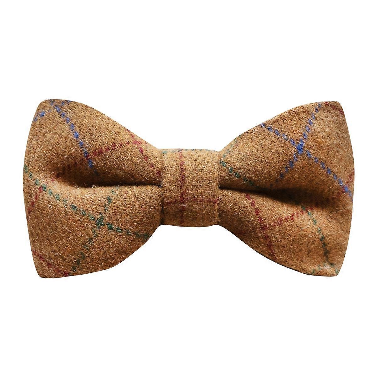 Heritage Check Rustique Noeud papillon brun
