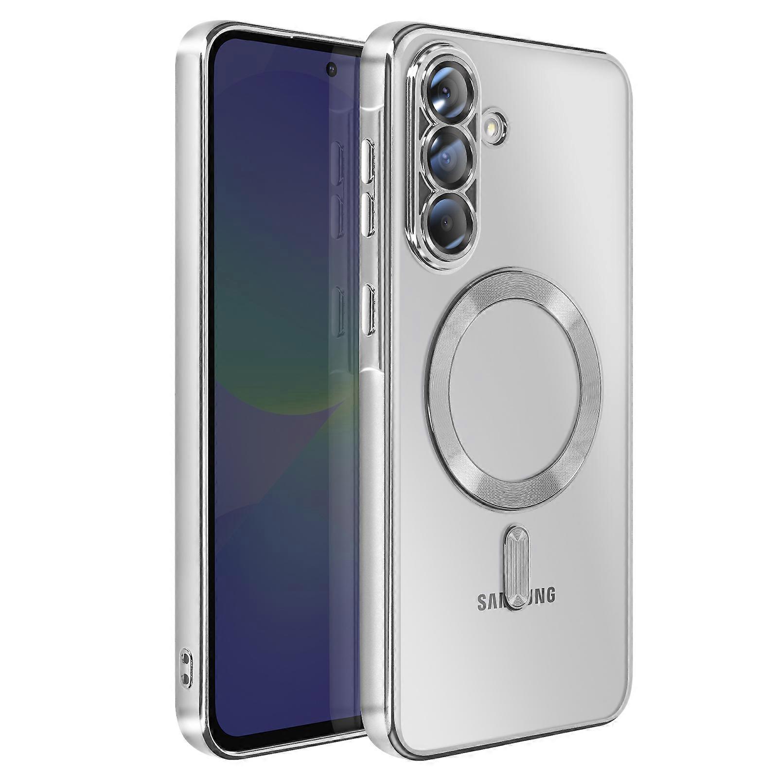 Case for Galaxy A36 Compatible with MagSafe with Chrome Border