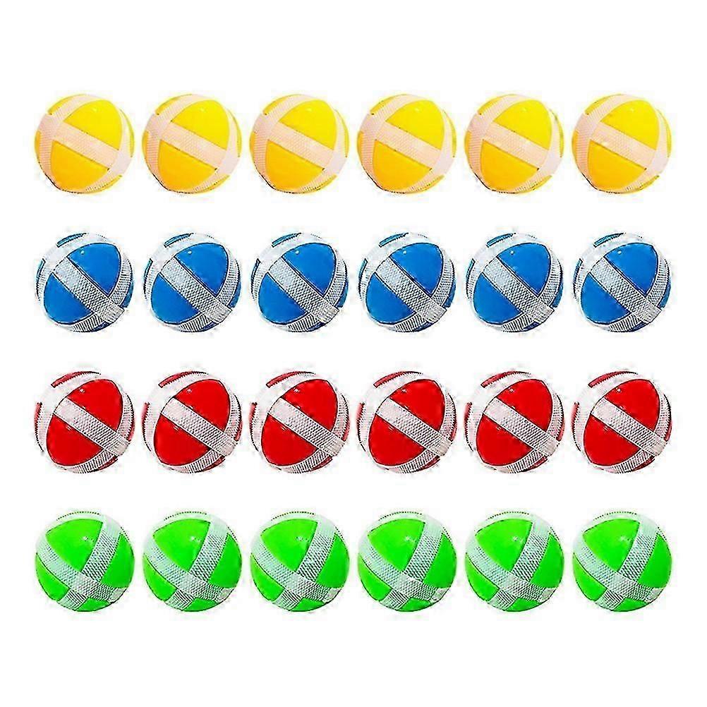 24Pcs Fabric Dart Board Sticky Balls Dart Hook and Loop Balls Darts Game Accessories3.40X3.40X3.40CMAssorted Color SZRH A-GB