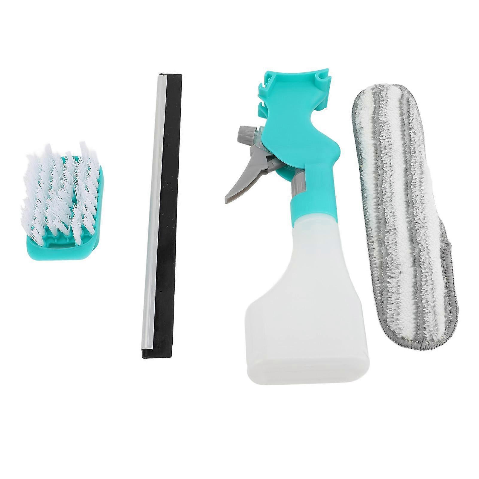 Scrub Pad Spray Window Cleaning Tool 4 in 1 Compact Multifunction Window Cleaner for Home
