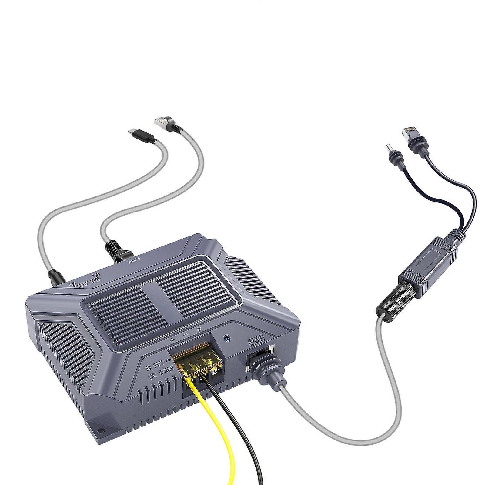 Compactly 150W PoE Injector 12V Adapters Splitter For Link Mini Dishy For Networking Antennas Adapters Splitter Multicolor