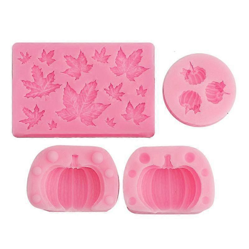 Halloween Theme Pumpkin and Maple Leaves Shape Mold Cake Decoration Durable Gift