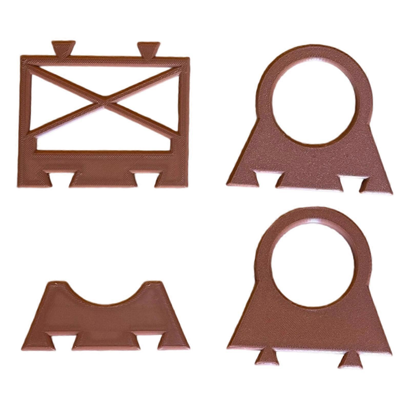 Biodegradable 3D Printed Furniture Spacers Customizable Wall Gaps Fillers for Securing Cabinets Shelves Tables  brown