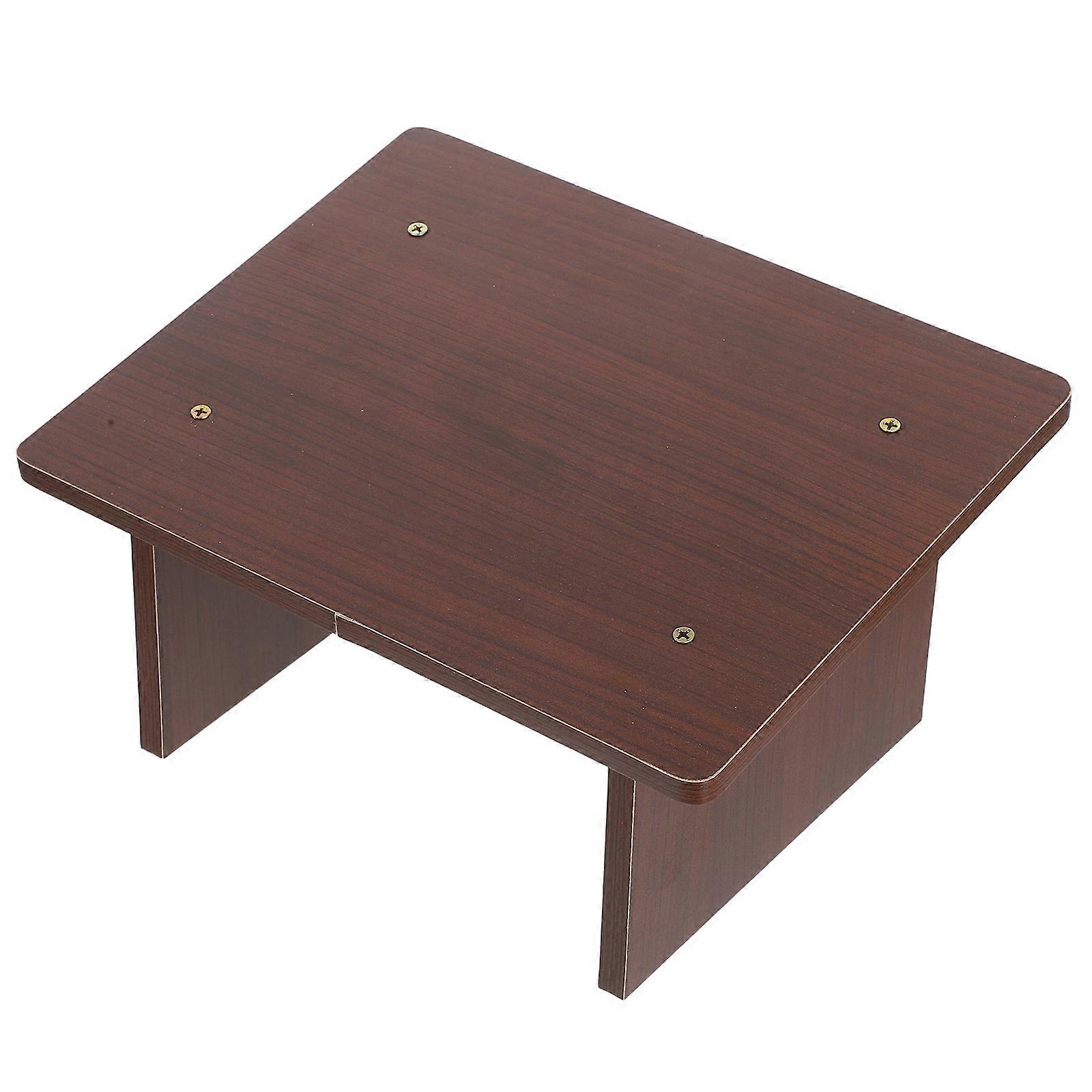 Portable Wooden Foot Rest Stool for Piece with Stable Nonslip Base
