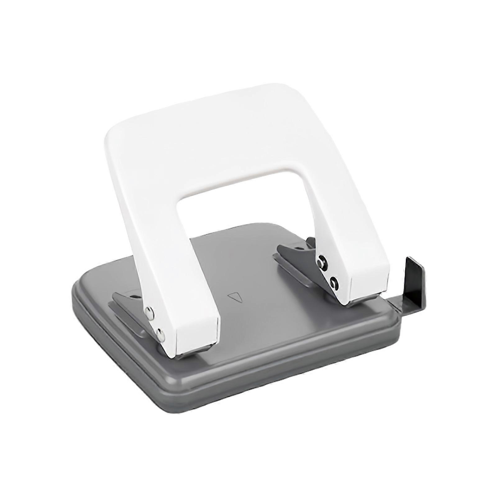 Mini Hole Punches Small 2 Hole Puncher with 20 Sheets Capacity, Compact Handheld Hole Punches for Home Office School Use  White