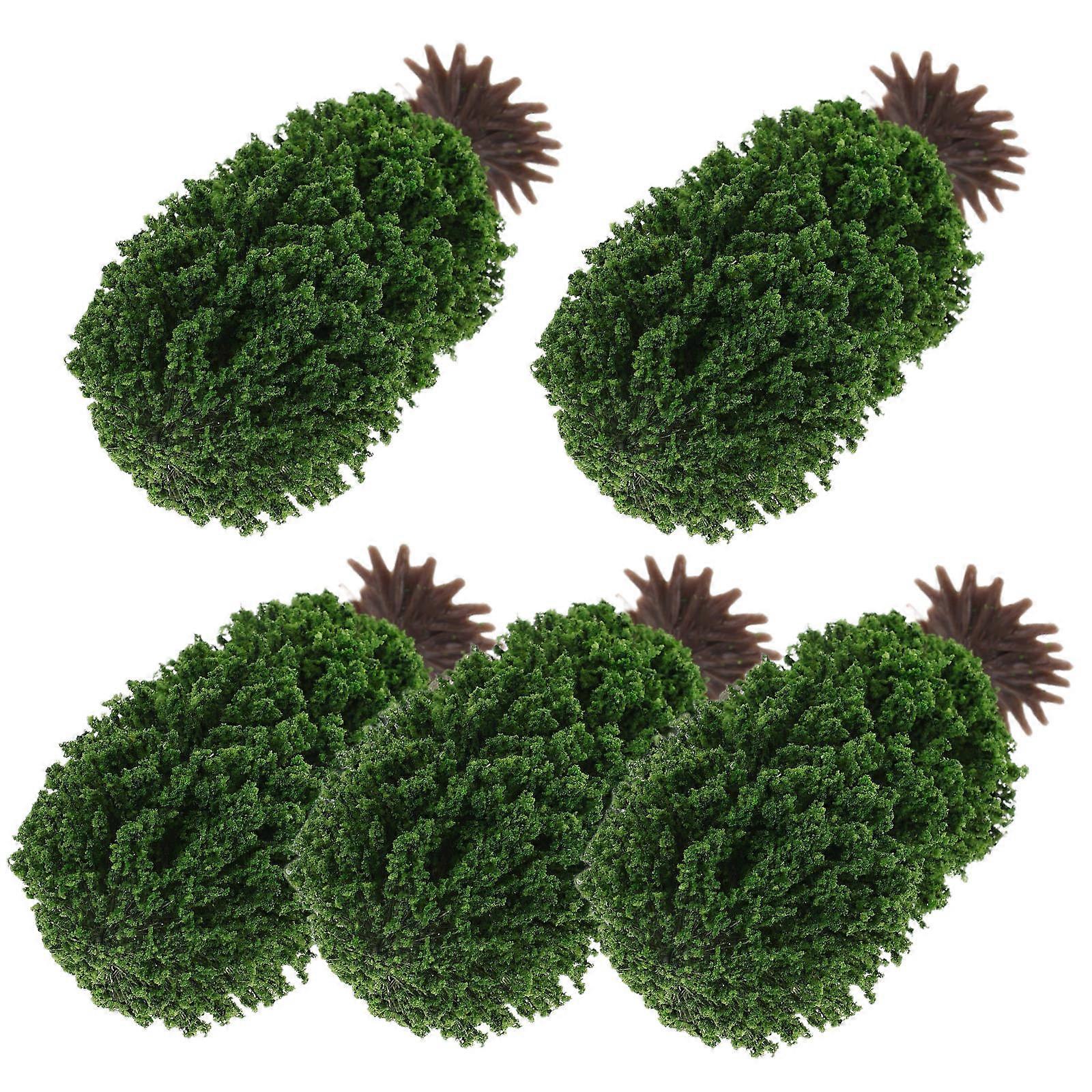 Model Tree Set for Train Scenery 5Pcs Plastic Miniature Toy Plants