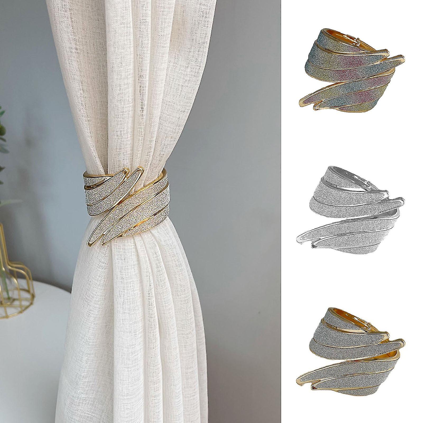 1pc וילון Tieback נגד חלודה מתכוונן סגסוגת מבריק מחזיק מסך מחזיק ציוד לבית