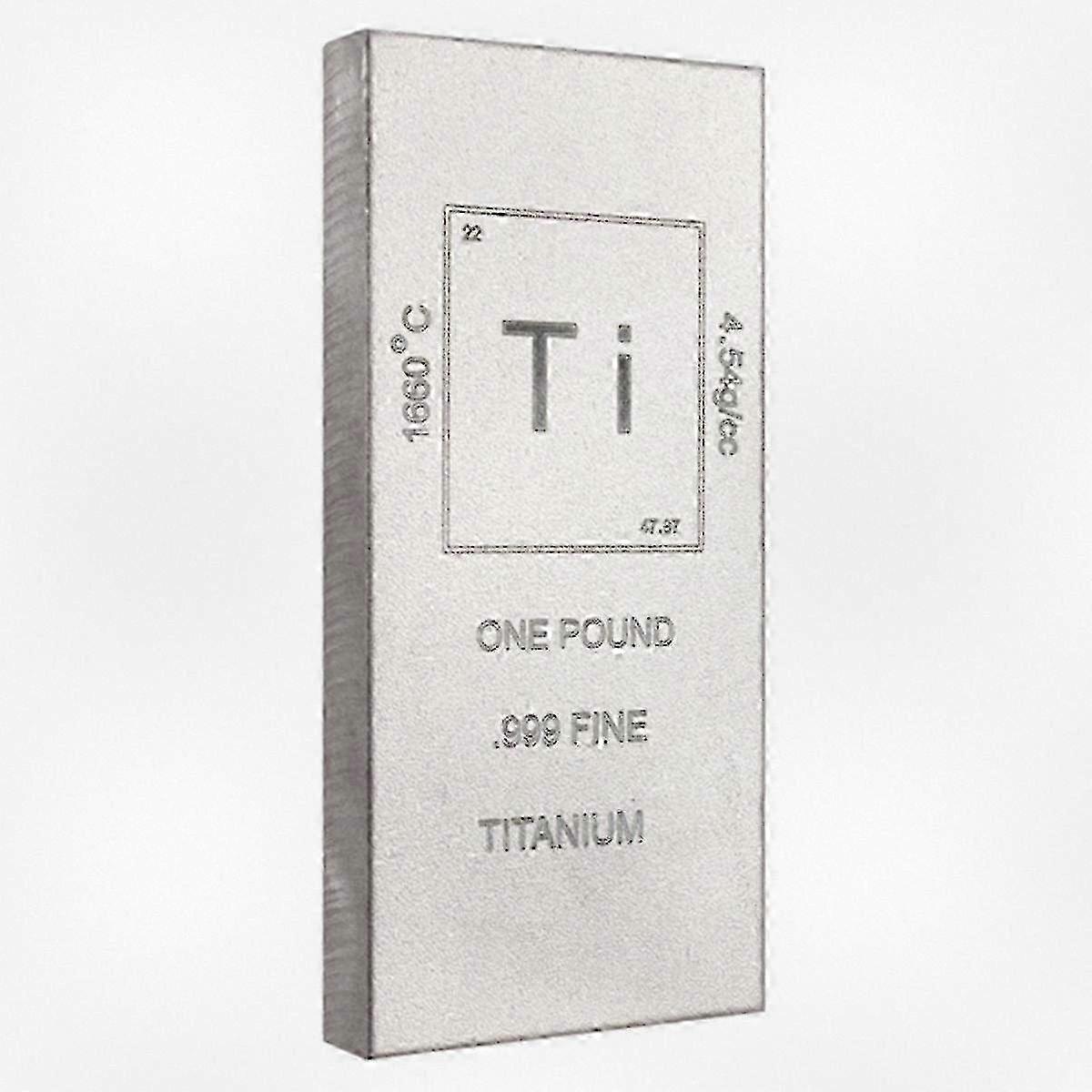 Pure Titanium Metal Bar - 1 Pound .999 Fine Element Sample with Laser Etching