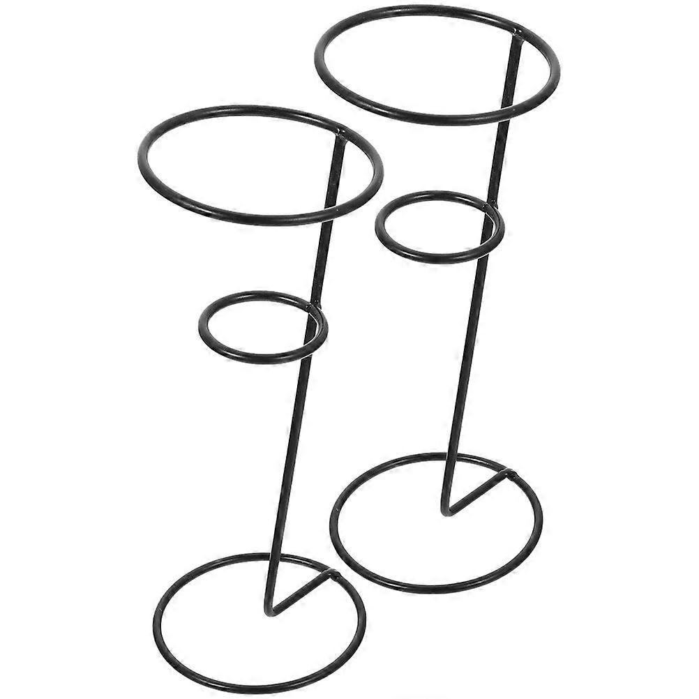 2pcs Metal Ice Cream Cone Holder Iron Ice Cream Stand Sushi Roll Ice Cream Display Holder Stand