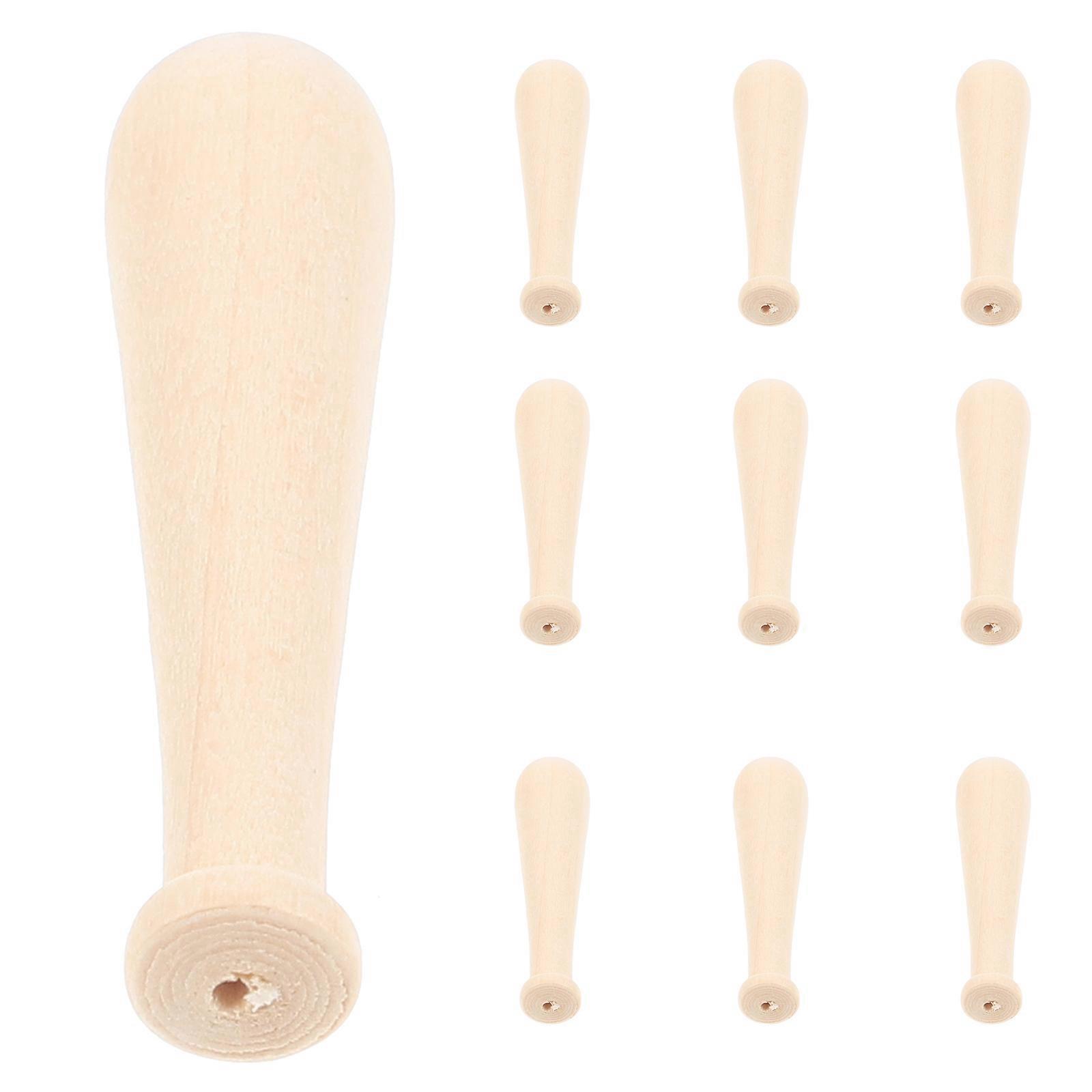 10pcs 미니 야구 방망이 미니 나무 그림 야구 방망이 드로잉 공예 미완성 미니 야구 방망이