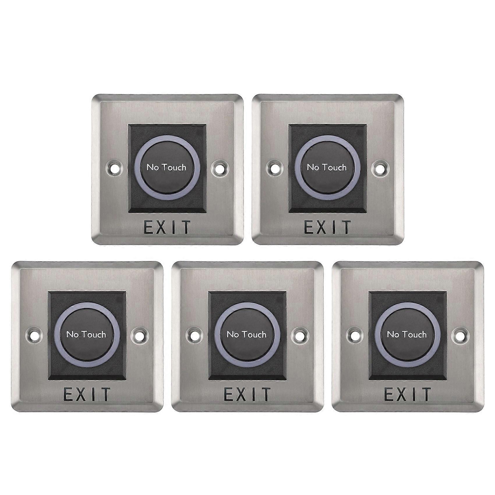 5X Infrared Sensor Switch No Contact Contactless Switches Door Release Exit Button with LED Indicati