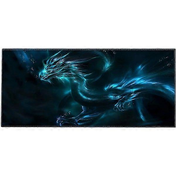 Mouse Pad Size XX Large 900 x 400 mm, Mouse Pad Design: Dragon, Stitched Edges, Mouse Pad for Office and Gaming, Mouse Pad Non-Slip Rubber Base