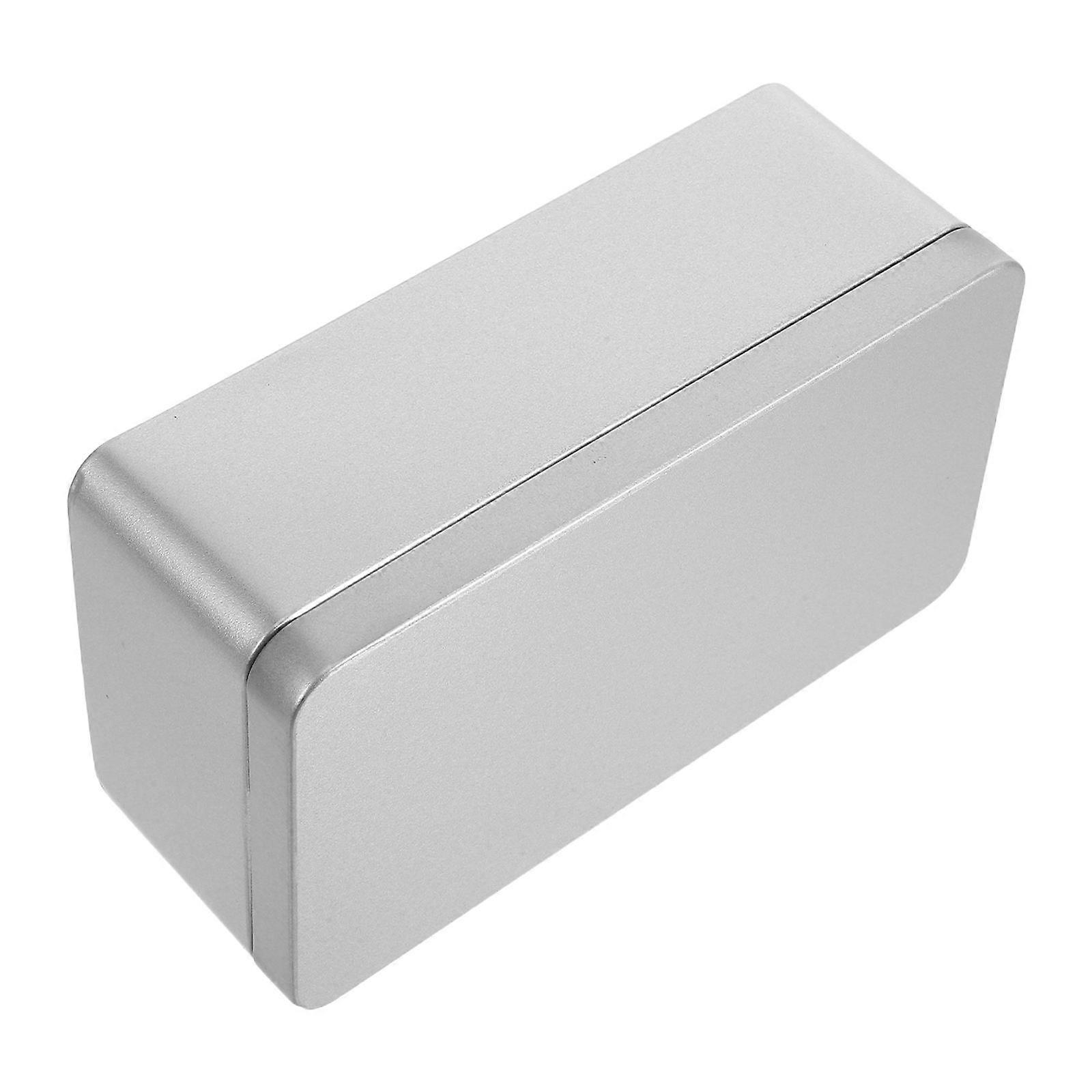 Silver Tin Storage Box for Kitchen Storage with Metal Material
