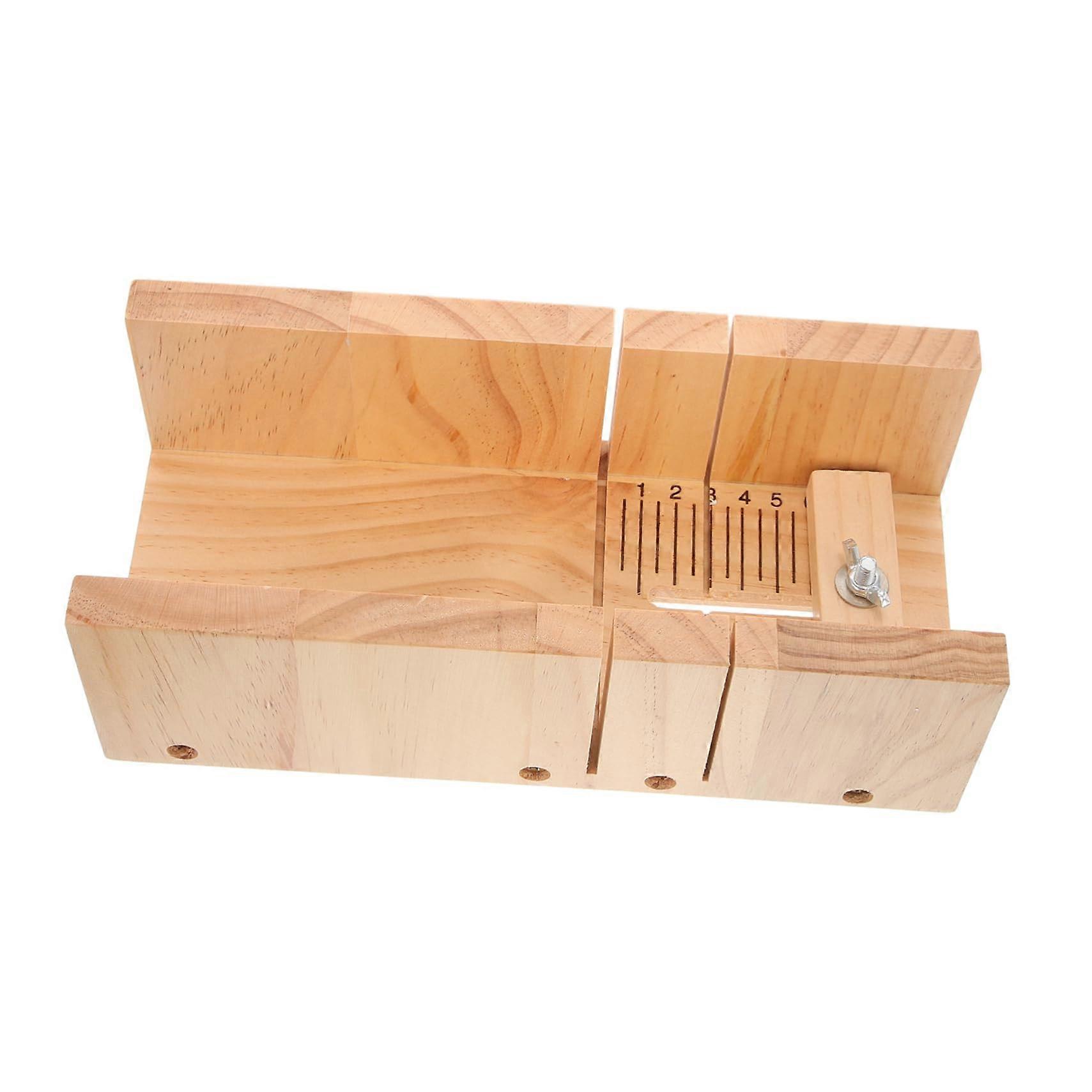 Wooden Soap Cutter Mold with Double Slots for Precise Cutting and Consistent DIY Handmade Soap