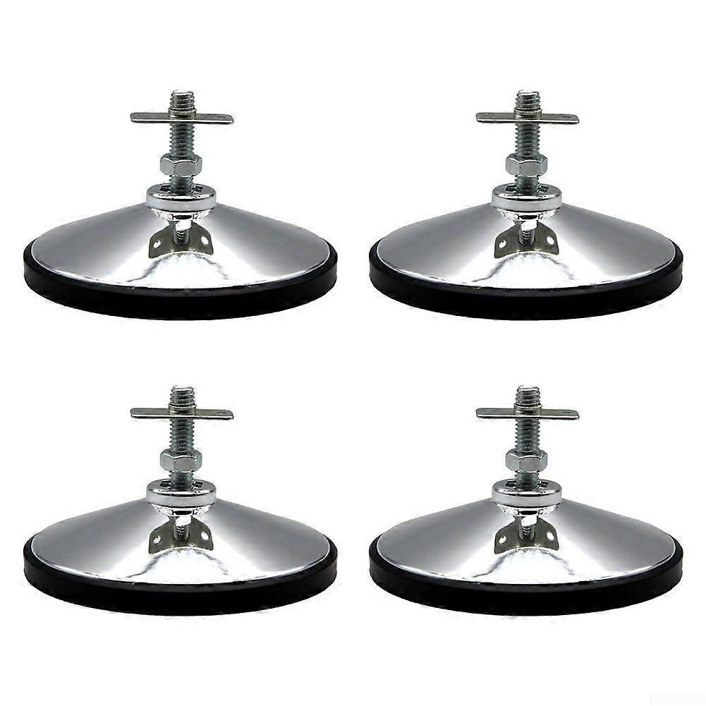 6 Inch Table Football and Pool Table Leg Levelers Silver ABS Height Pads For Billiards, Foosball 1Piece Or 4Piece Set