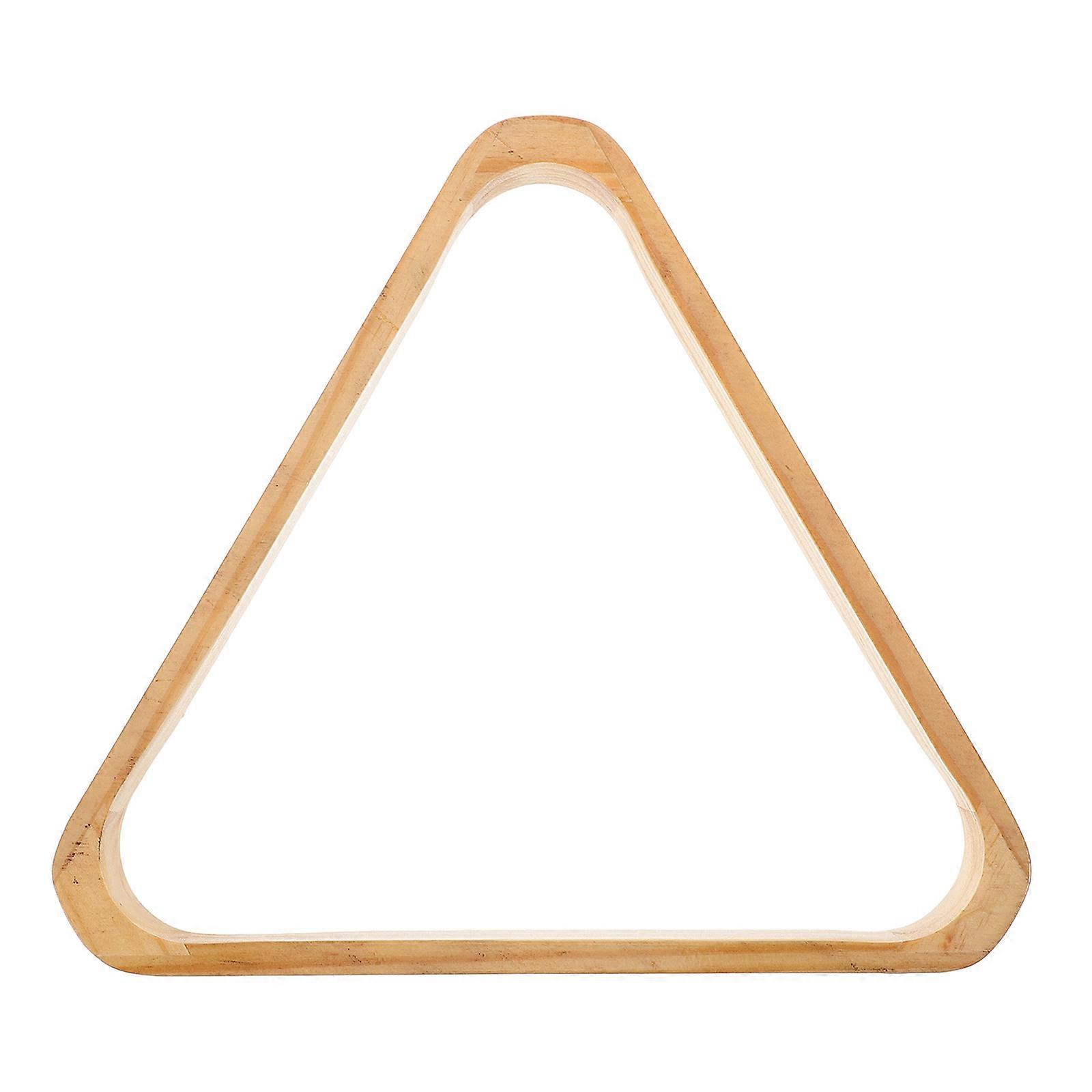 Solid Wood Triangle Billiard Rack for Pool Table with Precise Positioning and Light Fits Various Games