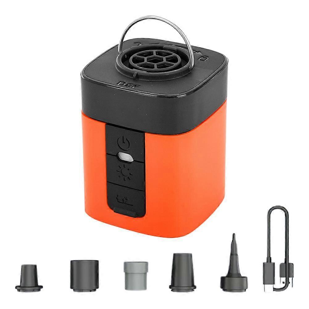 Portable Air Compressor Fast Inflator Deflator-Rechargeable Cordless for Air Mattress, Camping Gear, Built-in LED Light 2600mAh