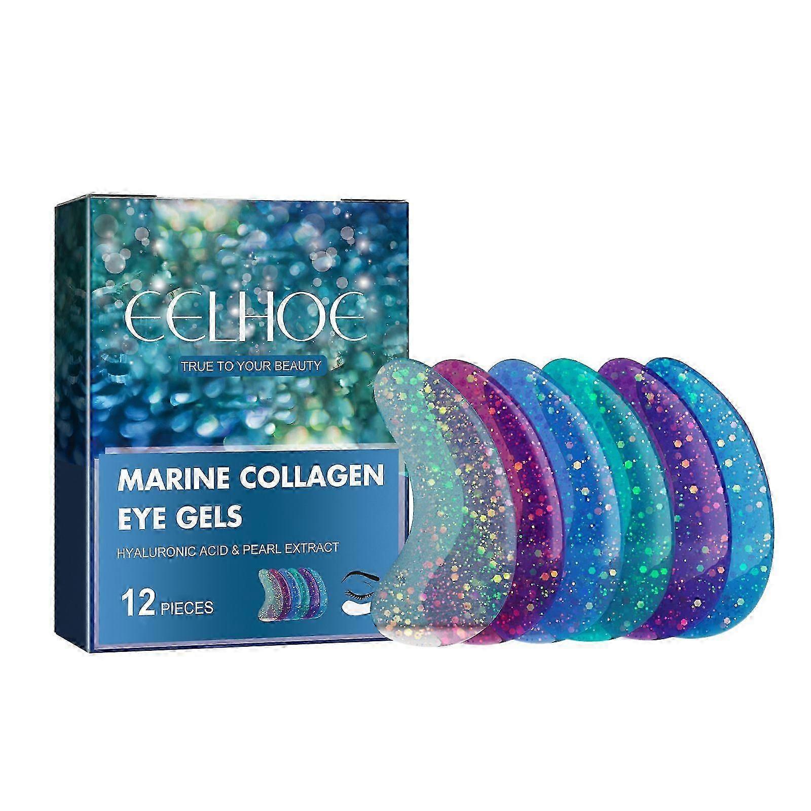 Eye Gel Patches  Hydrate, Reduce Dark Circles  Fine Lines, 12 Pcs