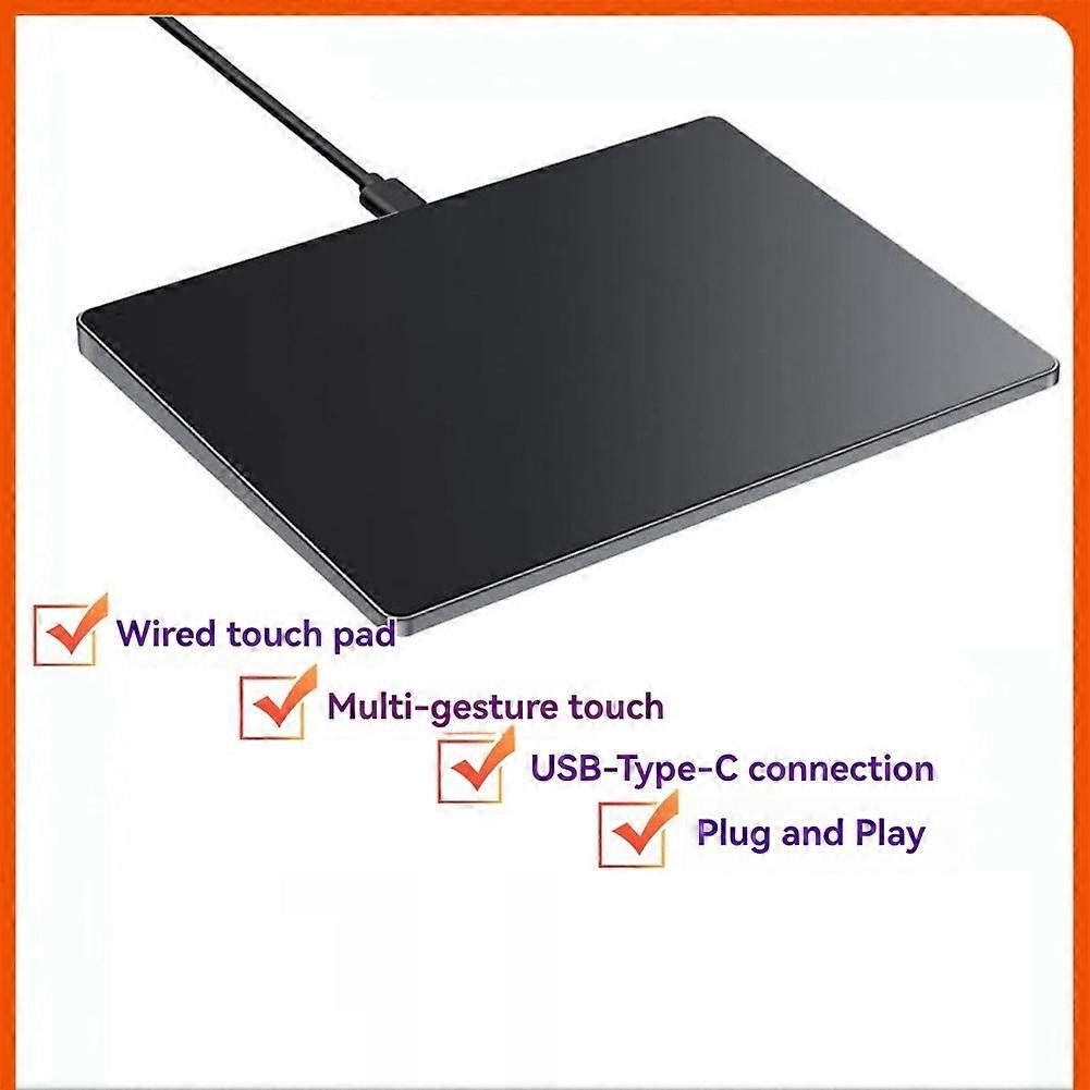 Mouse touchpad sottile multi-touch con trackpad USB cablato per computer desktop/laptop/notebook Windows, nero