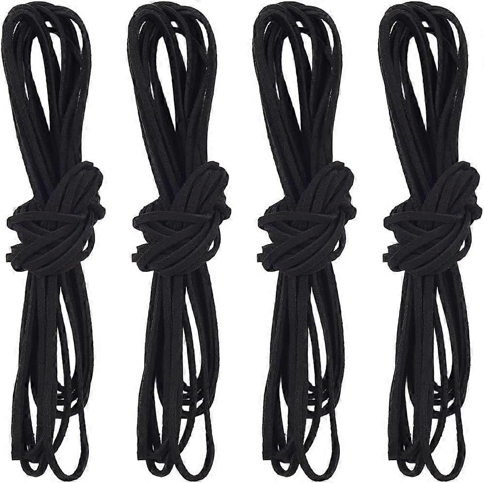 50M/54.68 Yard Black Suede String Flat Leather Cord 2.5mm Suede Lace Wraps Art Ribbon Rope String Strips Findings Accessories for Bracelets Necklaces 
