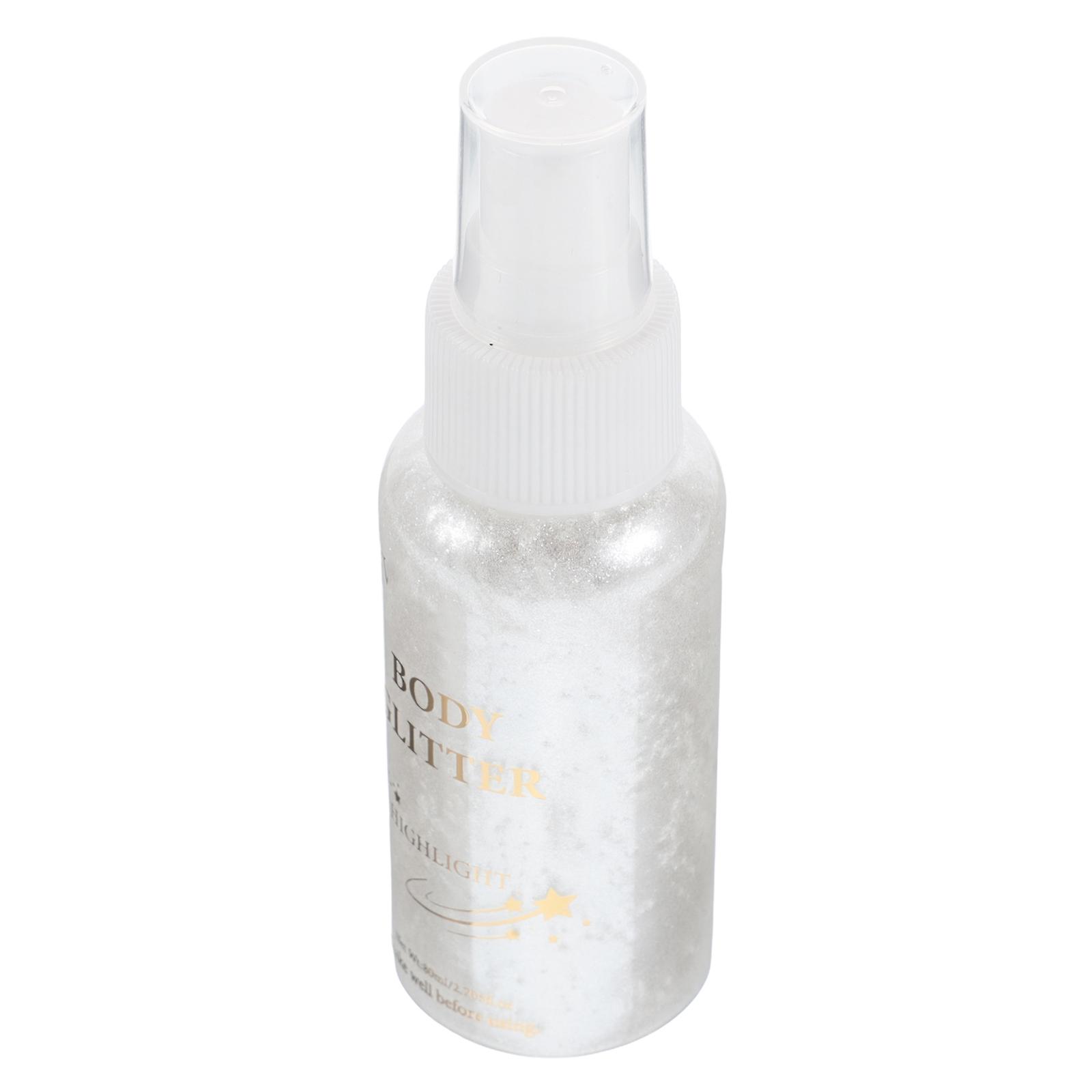 Silver Glitter Body Spray for Use Sparkling Spray