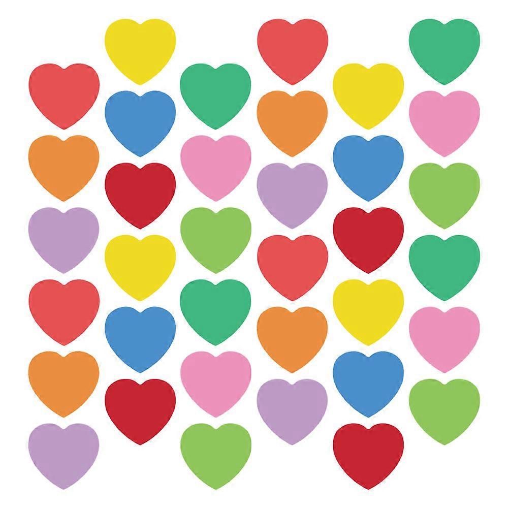 Heart Shaped Paper Cutouts for Crafts with Writable Surface Assorted Color 108pcs