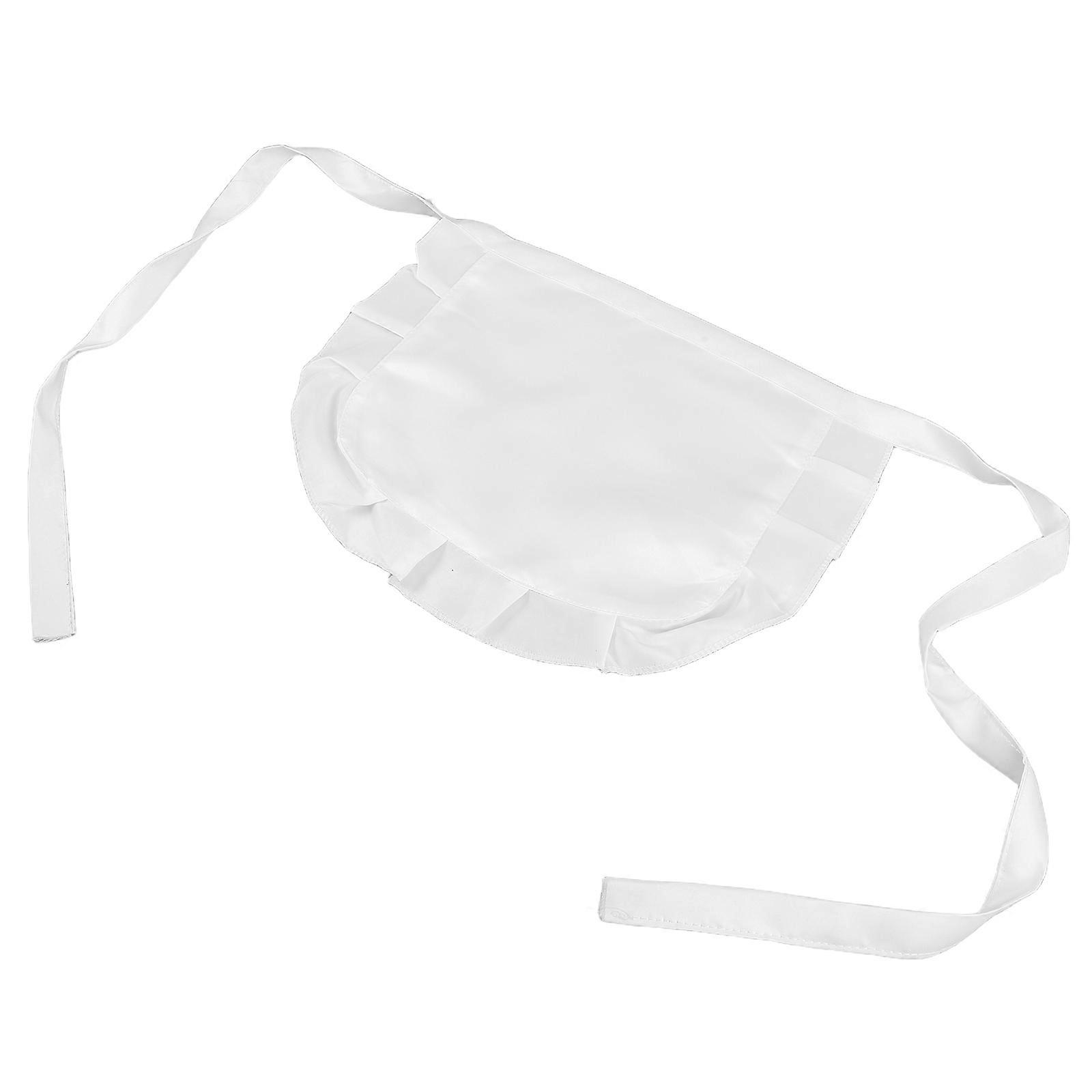Girls Waist Apron for Cosplay Featuring White Polyester Material