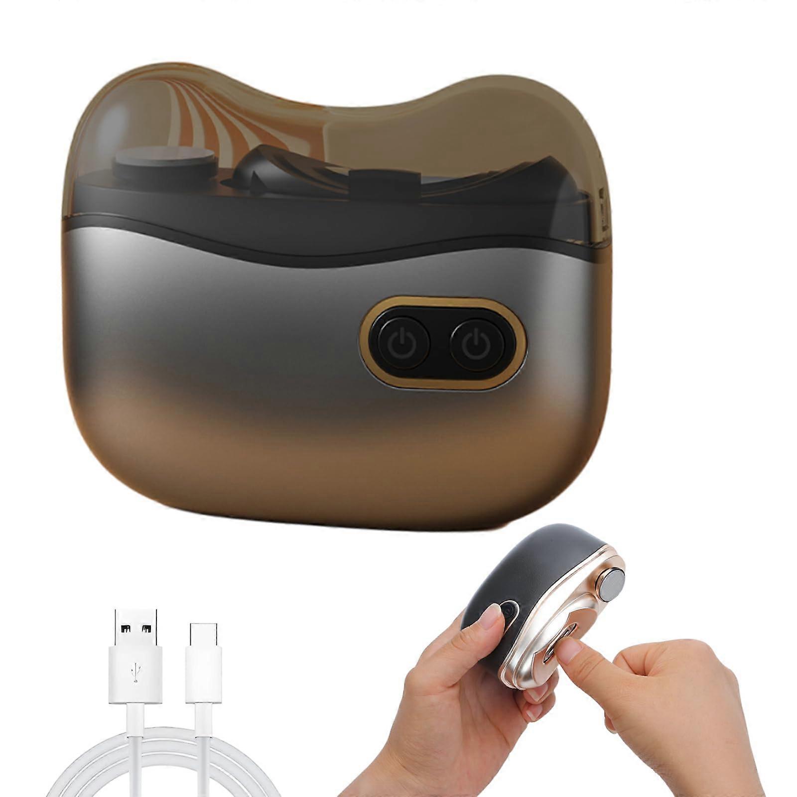 Electric Nail Clipper with Polisher, 2 in 1 Rechargeable Nail Trimmer with LED Light and Dust Storage (Gray)