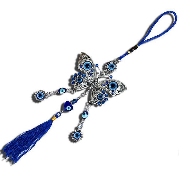 Blue Glass Evil Hanging Charm Protection 2Pcs