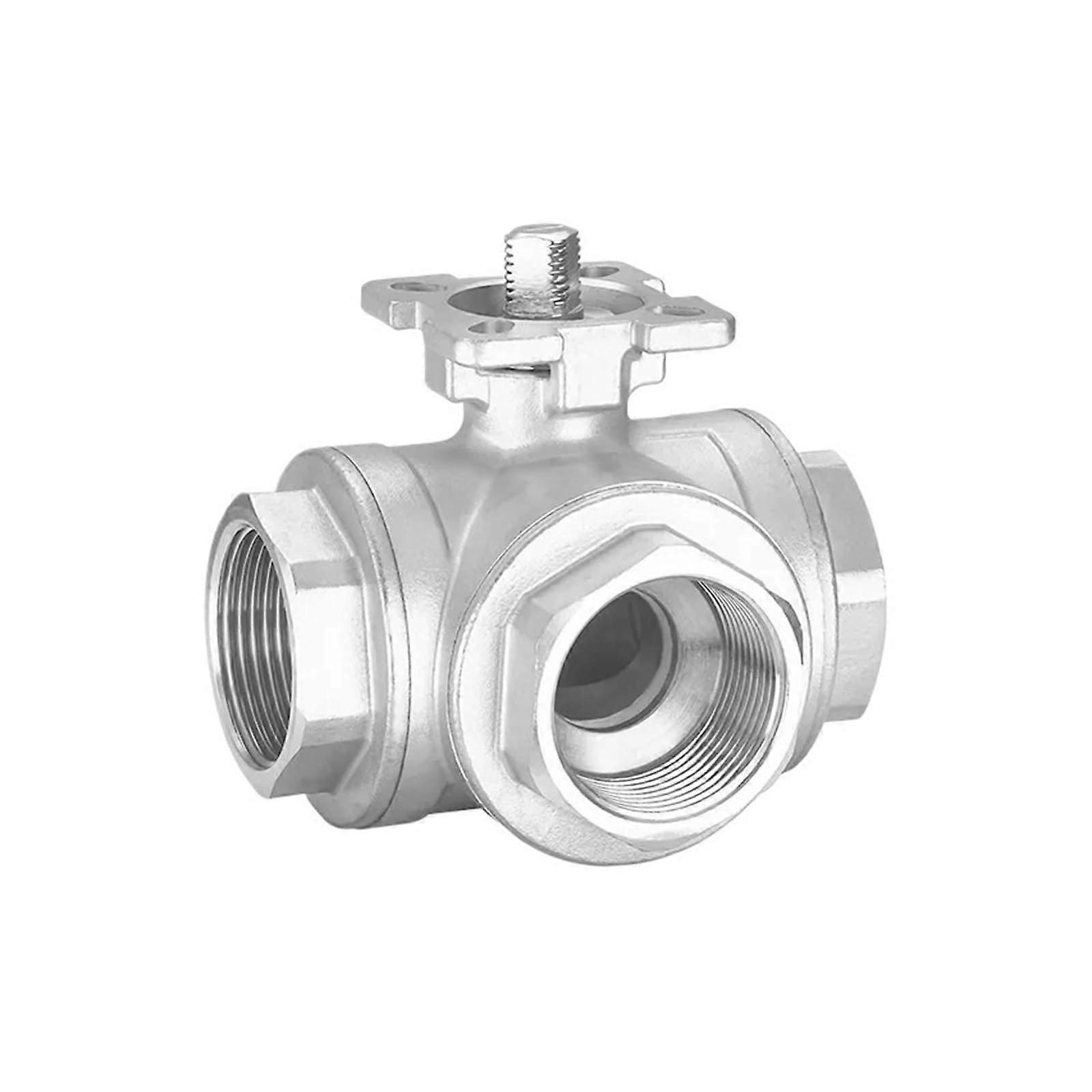 SS304 Stainless Steel ThreeWay Ball Valve DN8DN25  Platform T/L Type Leak Seal