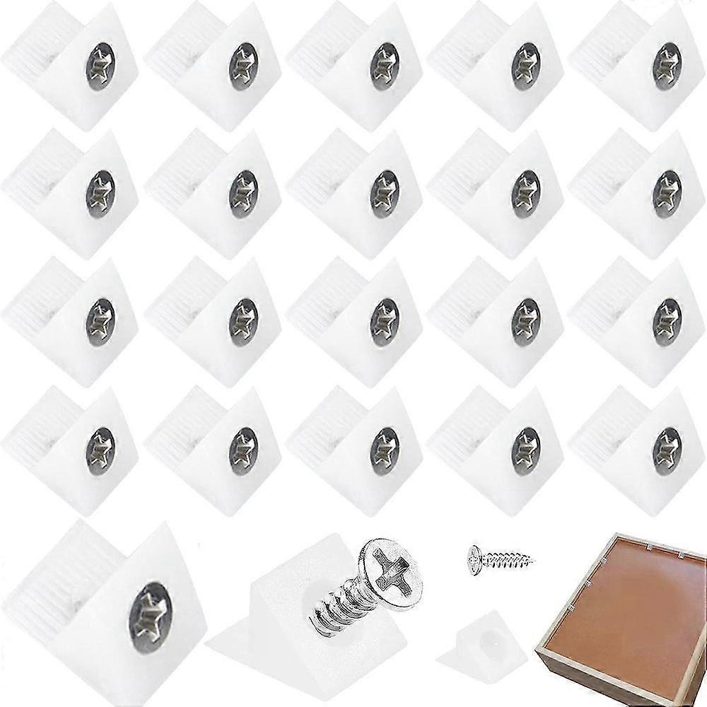 100-Piece Furniture Drawer Reinforcement Bracket with Screws for Repair and Support