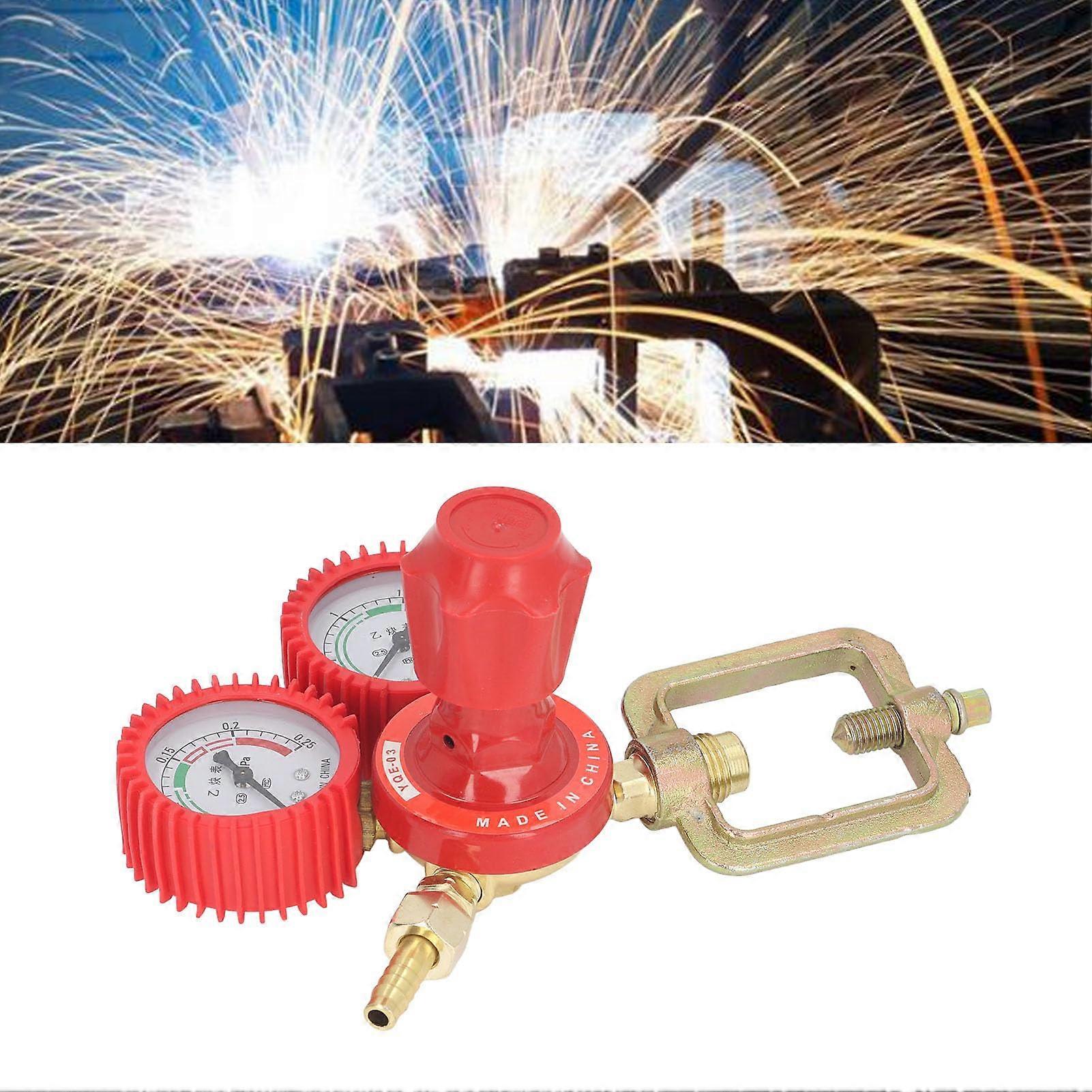 Welding Gas Regulators Set with Dual Gauge Oxygen and Acetylene Torch Rear Mount Brass Pressure Reducer