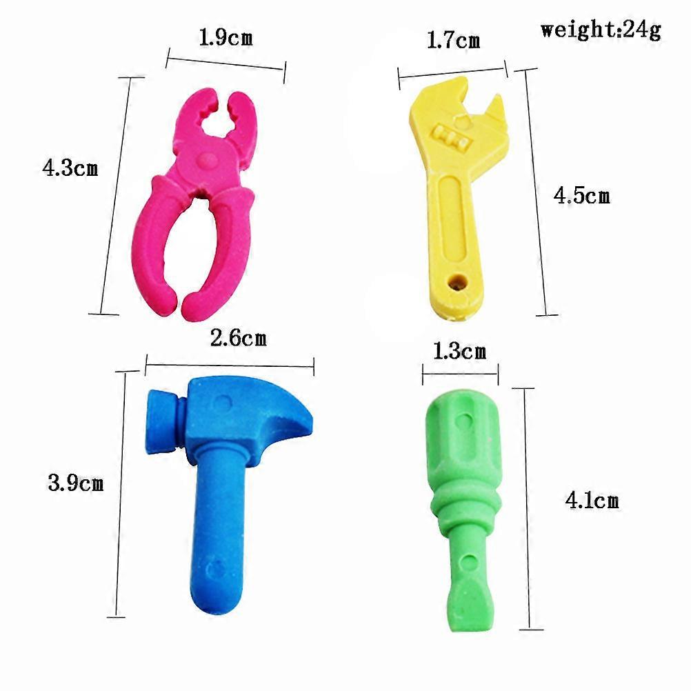 Novelty Erasers Cartoon Tool Erasers for Pencil Erasing 4Pcs Pack